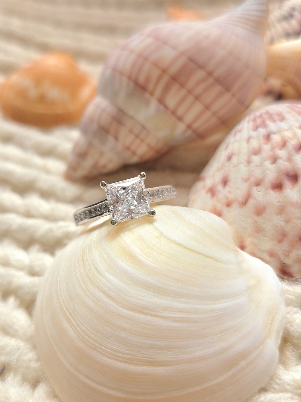 💎NEW💎 SOLID 925 SS SIMULATED DIAMOND RING - Picture 2 of 12